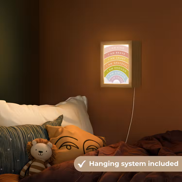 Regenboog - Kleuren - Quotes Light Box met kabel (Kinderlampje) klein -sfeer5_kind_EN