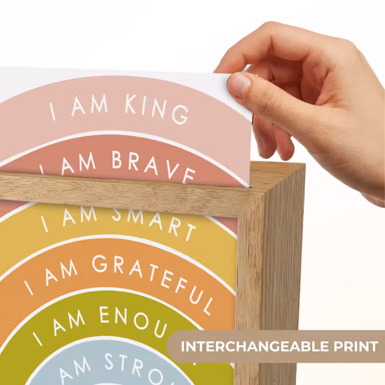 Regenboog - Kleuren - Quotes Light Box met kabel (Kinderlampje) klein -USP_websiteprintEN