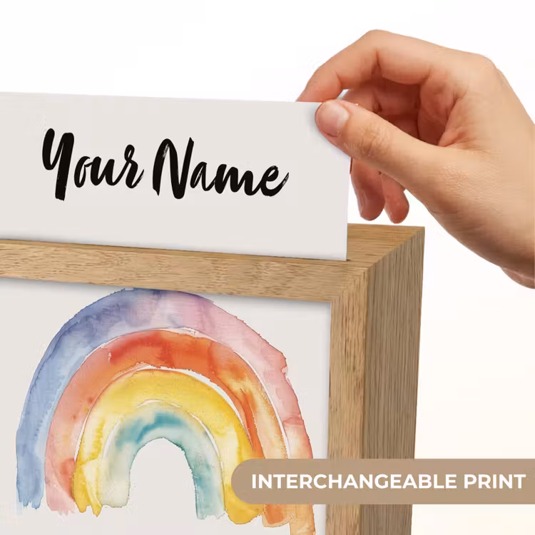 Regenboog - Watercolor - Kleurrijk Light Box met kabel (Kinderlampje) klein -USP_websiteprintEN