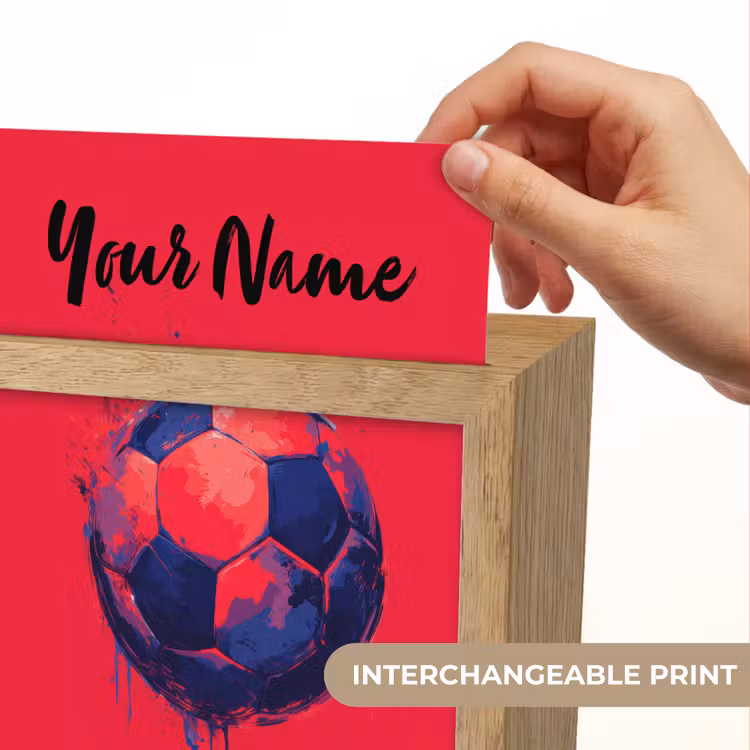 Rood - Voetbal - Abstract - Verfspatten Light Box met kabel (Kinderlampje) klein -USP_websiteprintEN
