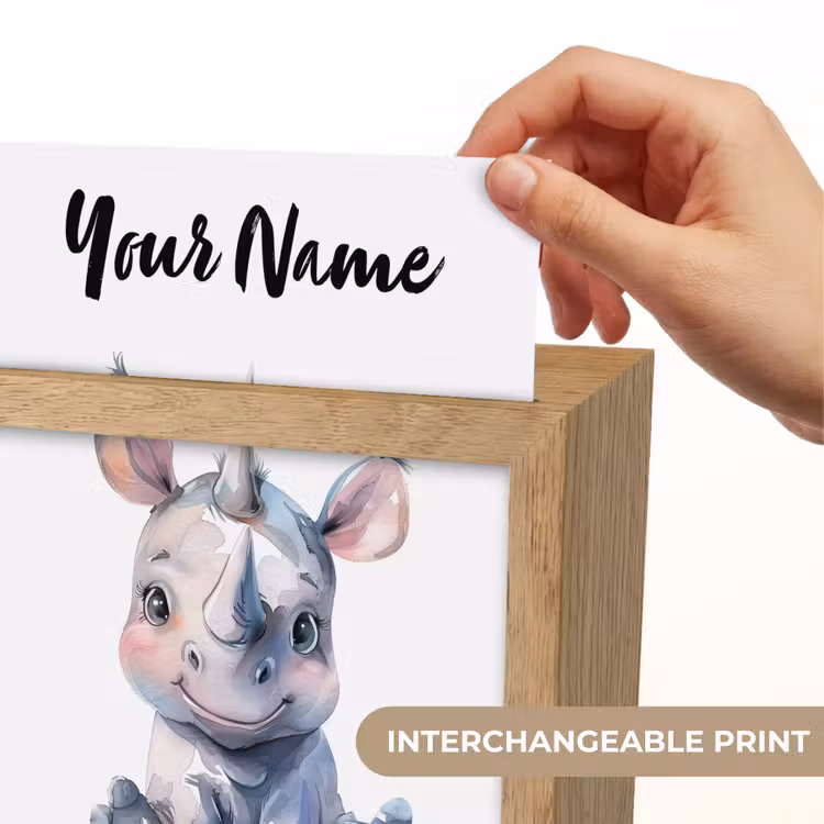 Neushoorn - Baby dier - Dieren Light Box met kabel (Kinderlampje) klein -USP_websiteprintEN