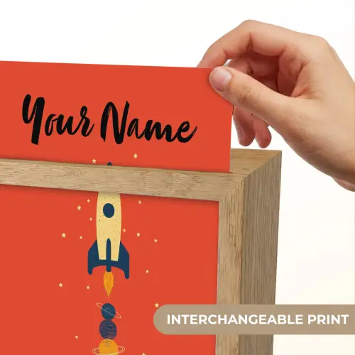 Raket - Planeten - Rood Light Box met kabel (Kinderlampje) klein -USP_websiteprintEN