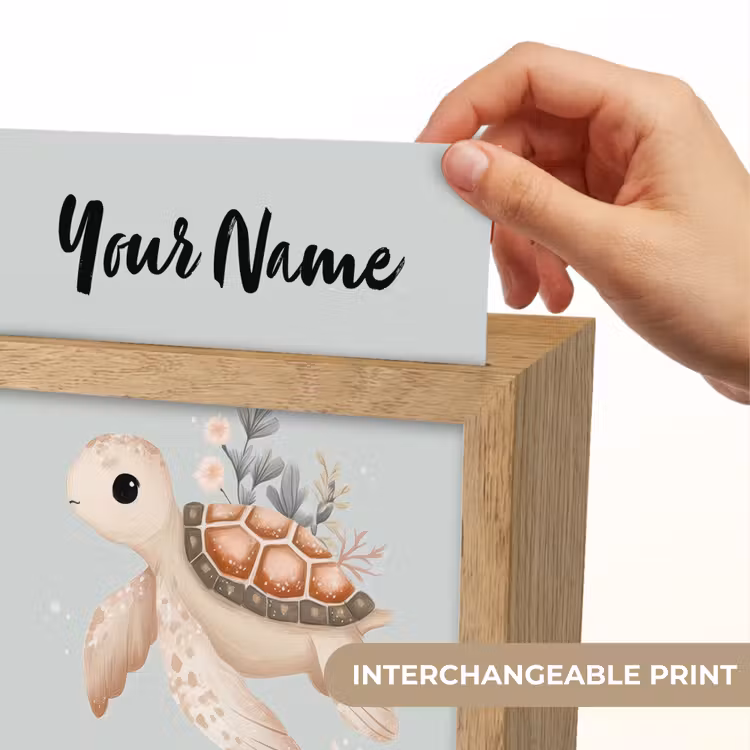 Zeeschildpad - Onderwaterwereld - Pastel Light Box met kabel (Kinderlampje) klein -USP_websiteprintEN