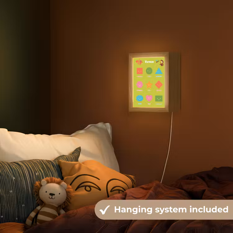 Vormen - Educatief - Leren voor kinderen - Groen Light Box met kabel (Kinderlampje) klein -sfeer5_kind_EN