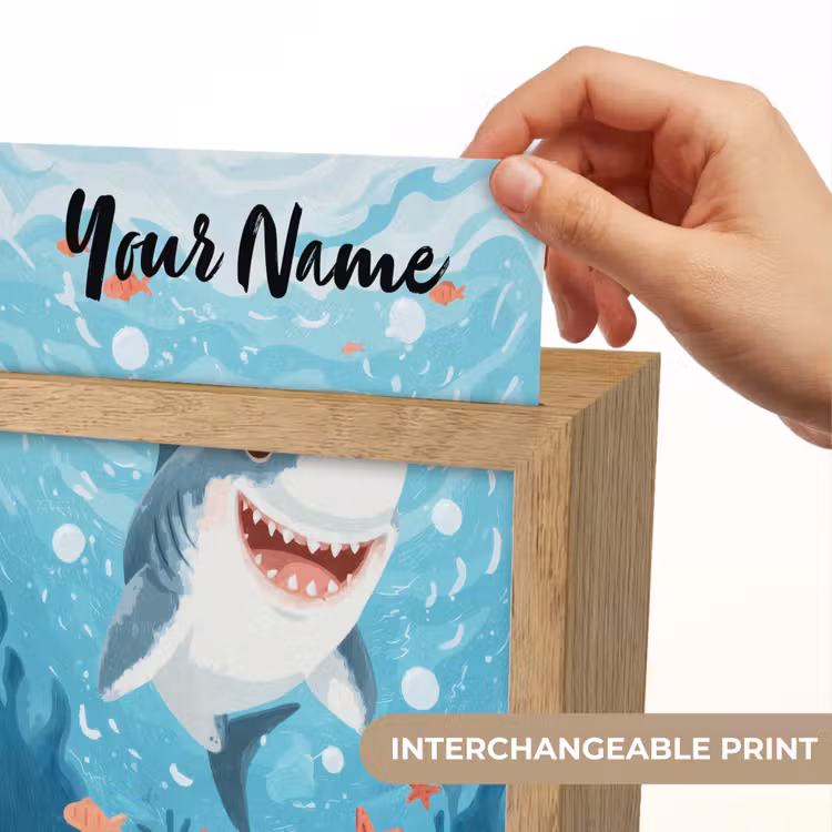 Haai - Vissen - Blauw - Onderwater Light Box met kabel (Kinderlampje) klein -USP_websiteprintEN