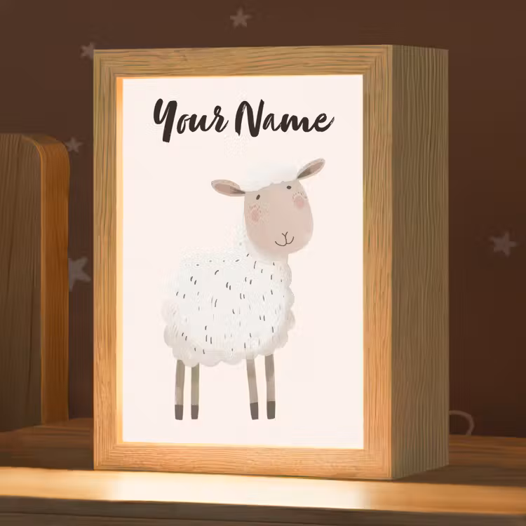 Schaap - Boerderij dier - Dieren Light Box met kabel (Kinderlampje) klein -zzz_3d_website