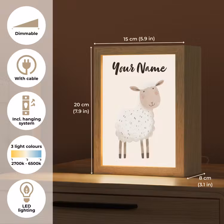 Schaap - Boerderij dier - Dieren Light Box met kabel (Kinderlampje) klein -USP_EN
