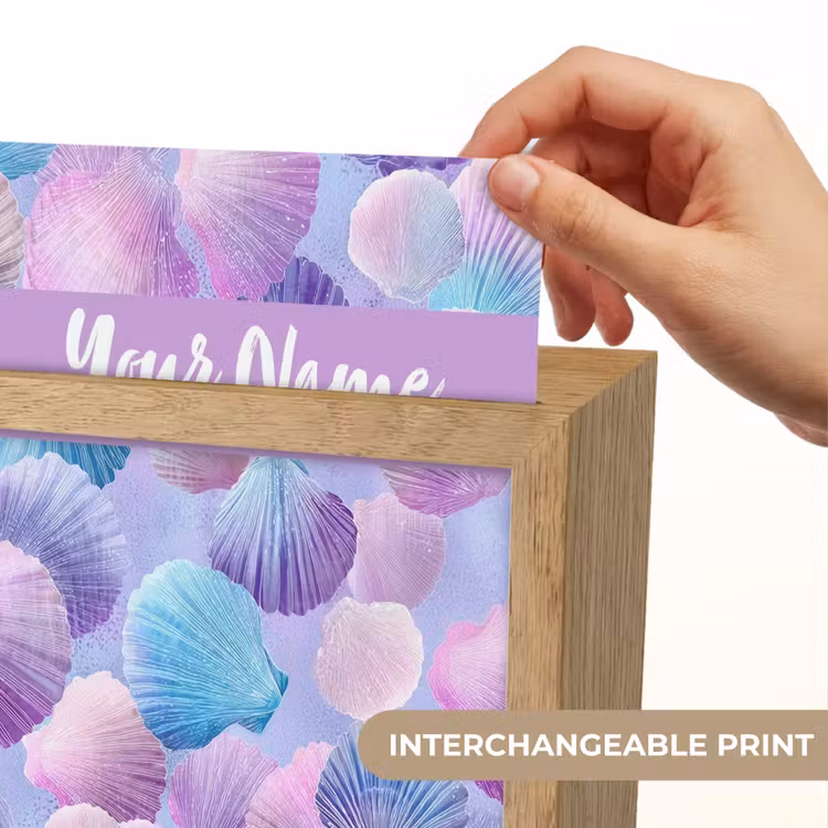Schelpen - Paars - Blauw - Patroon Light Box met kabel (Kinderlampje) klein -USP_websiteprintEN