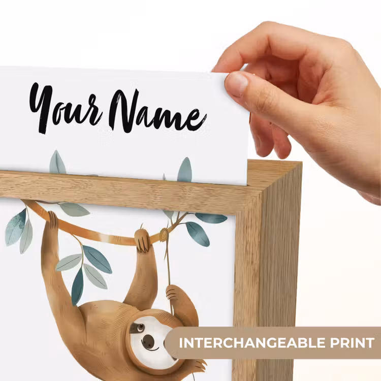 Luiaard - Dier - Jungle dieren Light Box met kabel (Kinderlampje) klein -USP_websiteprintEN