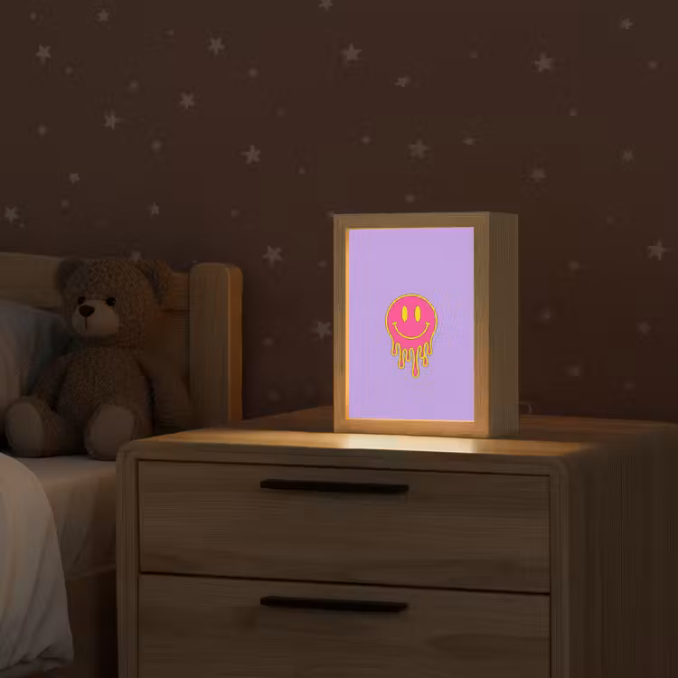 Smiley - Drip - Neon Light Box met kabel (Kinderlampje) klein -sfeer1_kind