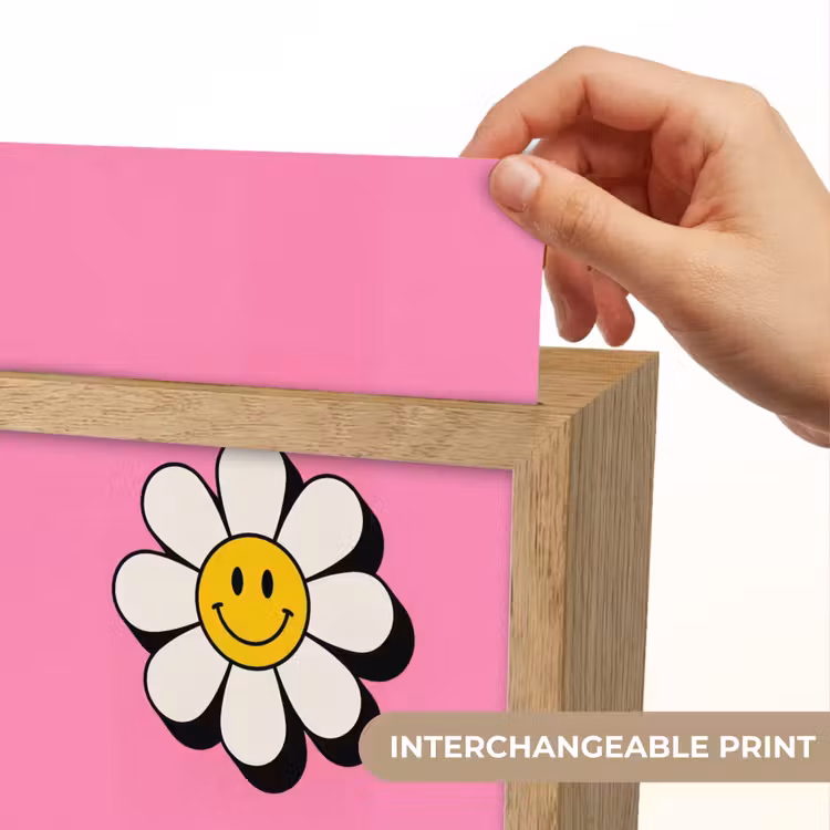 Smiley - Bloem - Roze Light Box met kabel (Kinderlampje) klein -USP_websiteprintEN