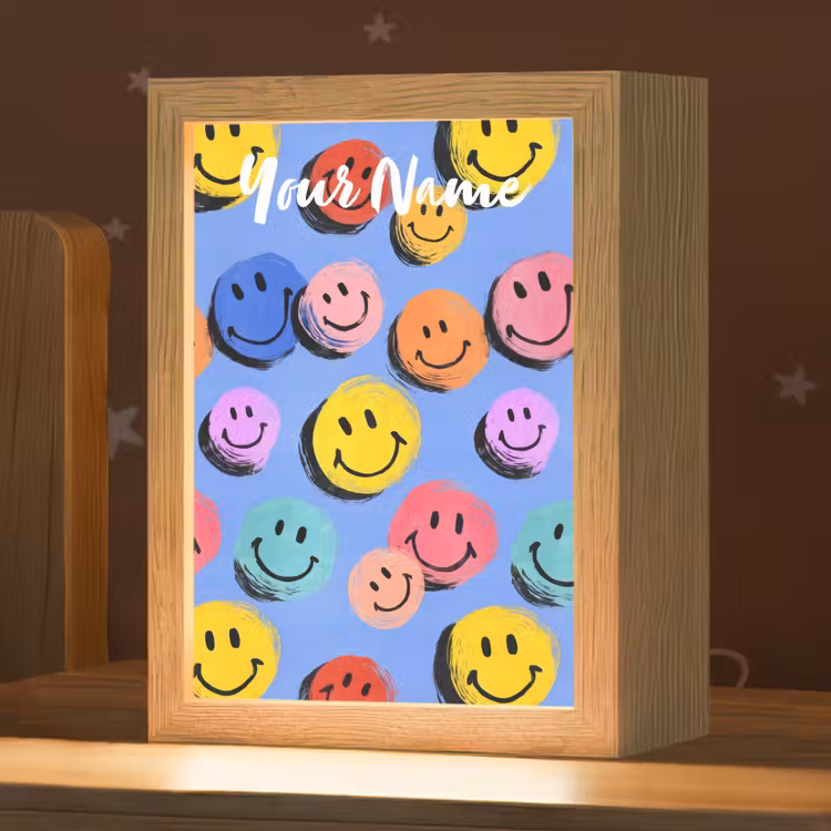 Smileys - Kleurrijk Light Box met kabel (Kinderlampje) klein -zzz_3d_website