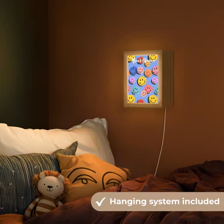 Smileys - Kleurrijk Light Box met kabel (Kinderlampje) klein -sfeer5_kind_EN