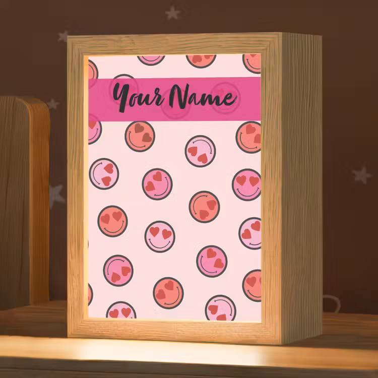 Smileys - Hartjes - Roze Light Box met kabel (Kinderlampje) klein -zzz_3d_website