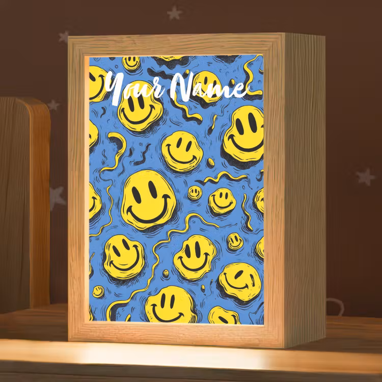 Smileys - Geel - Blauw Light Box met kabel (Kinderlampje) klein -zzz_3d_website