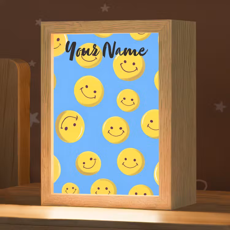 Smileys - Geel - Blauw Light Box met kabel (Kinderlampje) klein -zzz_3d_website