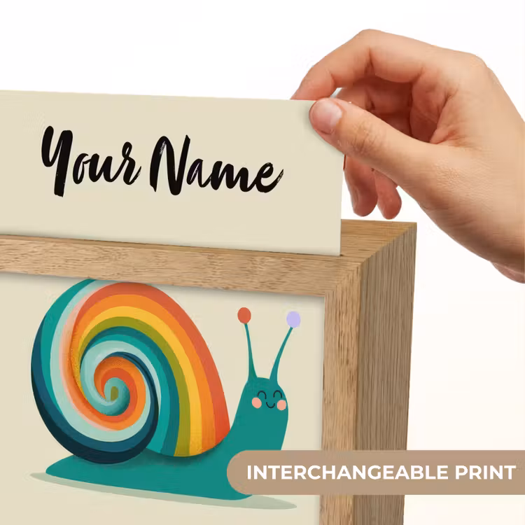 Slak - Regenboogschild - Groen Light Box met kabel (Kinderlampje) klein -USP_websiteprintEN