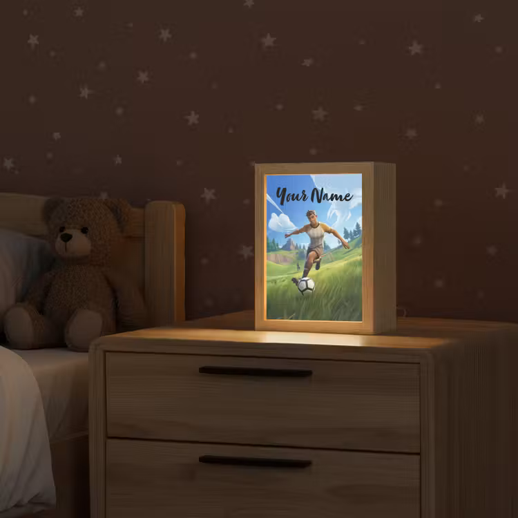 Voetbal - Jongen - Goal - Voetbaltenue Light Box met kabel (Kinderlampje) klein -sfeer1_kind