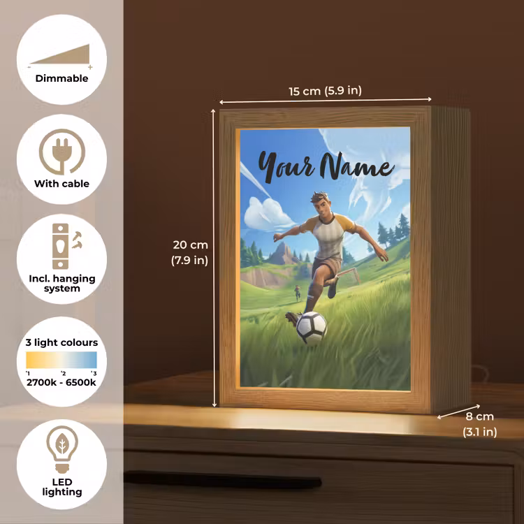 Voetbal - Jongen - Goal - Voetbaltenue Light Box met kabel (Kinderlampje) klein -USP_EN