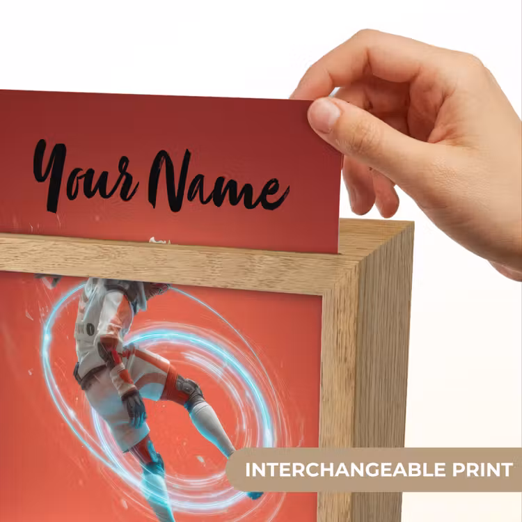 Voetbal - Jongen - Rood - Lichtcirkel Light Box met kabel (Kinderlampje) klein -USP_websiteprintEN
