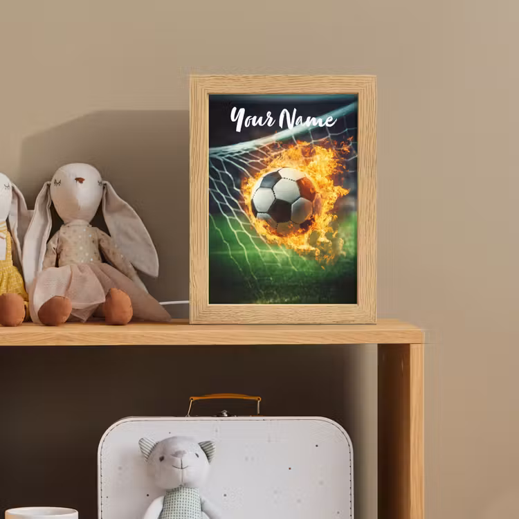 Voetbal - Goal - Doelnet - Vuur Light Box met kabel (Kinderlampje) klein -sfeer2_kind