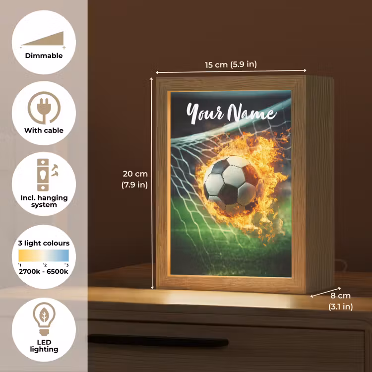 Voetbal - Goal - Doelnet - Vuur Light Box met kabel (Kinderlampje) klein -USP_EN