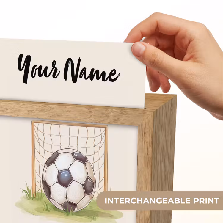 Voetbal - Goal - Gras - Beige Light Box met kabel (Kinderlampje) klein -USP_websiteprintEN