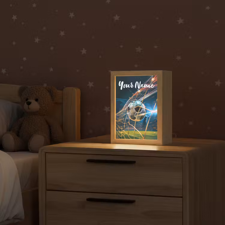 Voetbal - Goal - Sport - Jongens Light Box met kabel (Kinderlampje) klein -sfeer1_kind