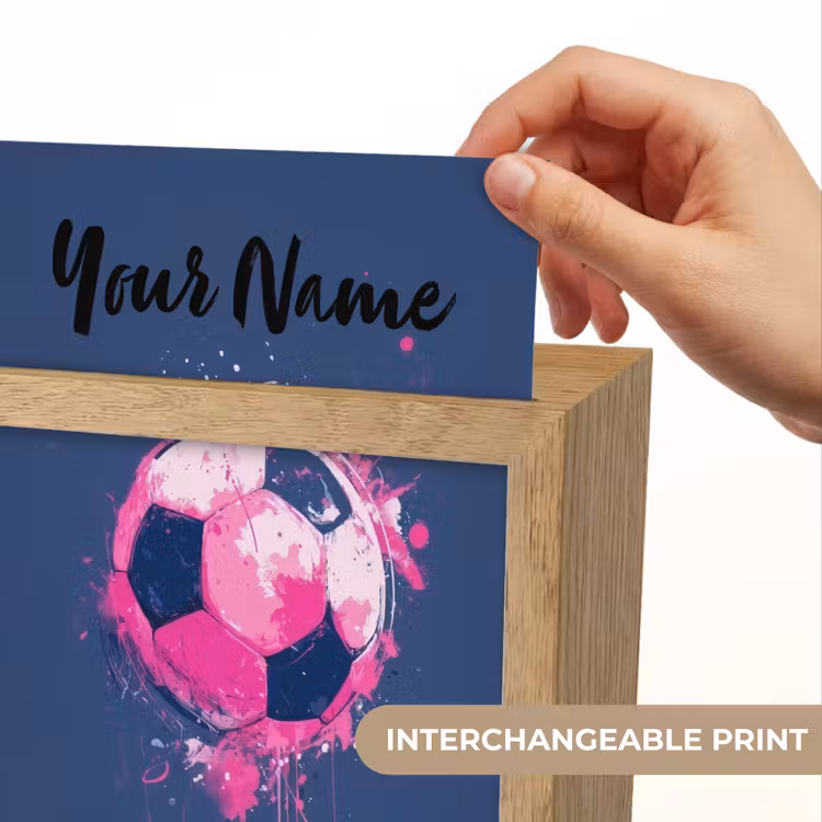 Voetbalvibes - Verf - Roze - Blauw Light Box met kabel (Kinderlampje) klein -USP_websiteprintEN