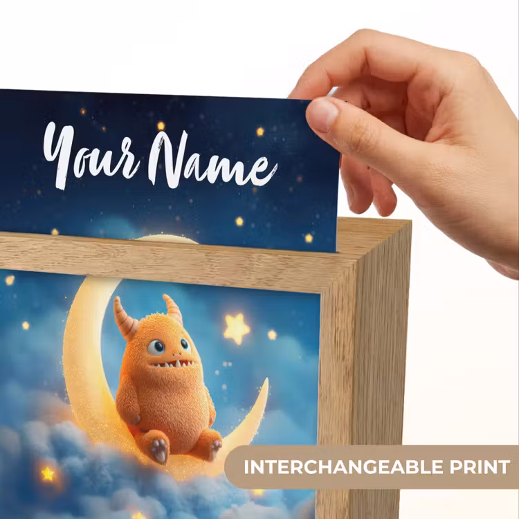 Knuffel - Monster - Maan - Wolken Light Box met kabel (Kinderlampje) klein -USP_websiteprintEN