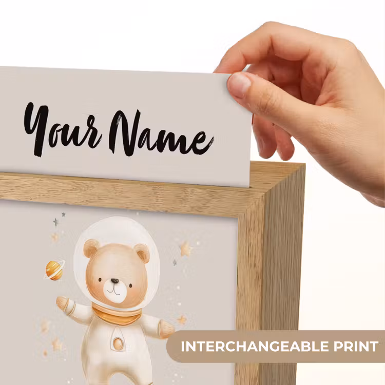 Ruimte - Sterren - Beige - Beer Light Box met kabel (Kinderlampje) klein -USP_websiteprintEN