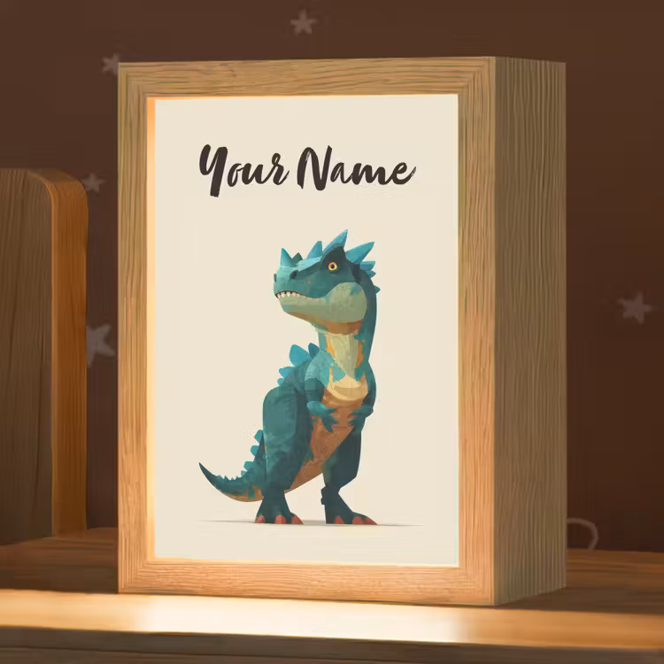 Stekels - Dino - Blauw - Gespierd Light Box met kabel (Kinderlampje) klein -zzz_3d_website