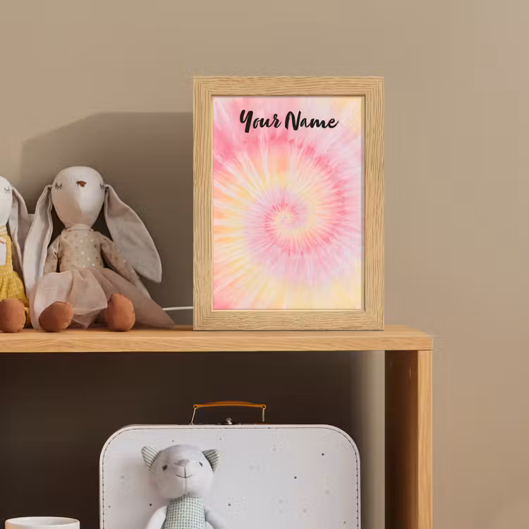 Spiraal - Pastel - Roze Light Box met kabel (Kinderlampje) klein -sfeer2_kind