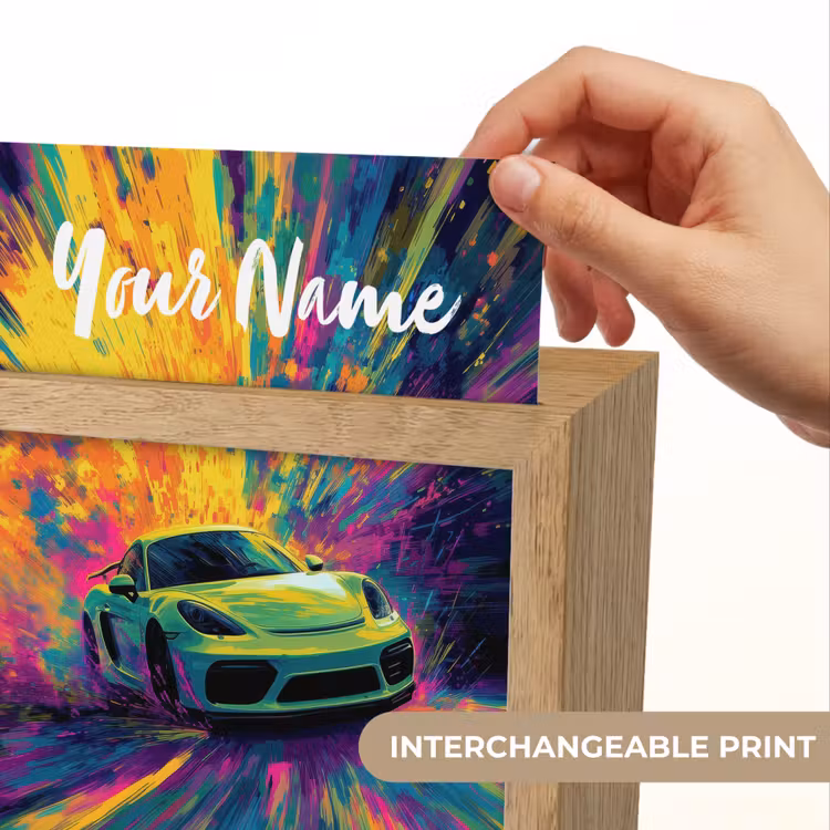 Sportauto - Groen - Verfstrepen - Kleuren Light Box met kabel (Kinderlampje) klein -USP_websiteprintEN