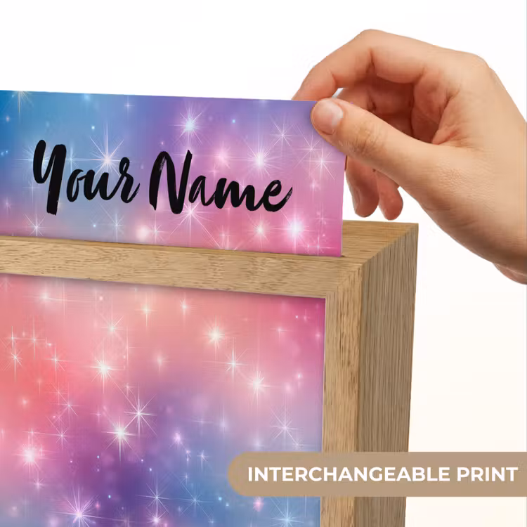 Sterren - Abstract - Kleuren Light Box met kabel (Kinderlampje) klein -USP_websiteprintEN