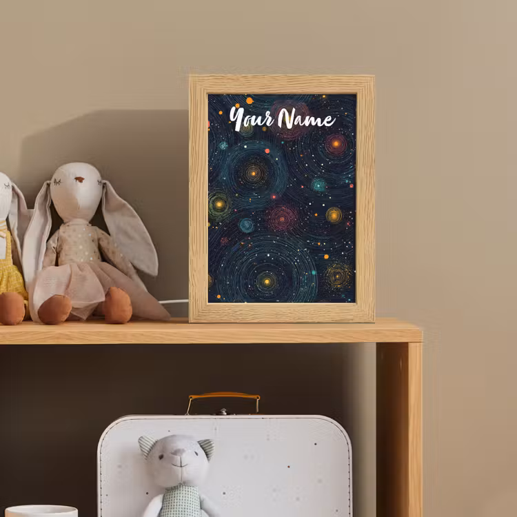 Sterren - Kleurrijk - Lichtgevende kernen Light Box met kabel (Kinderlampje) klein -sfeer2_kind