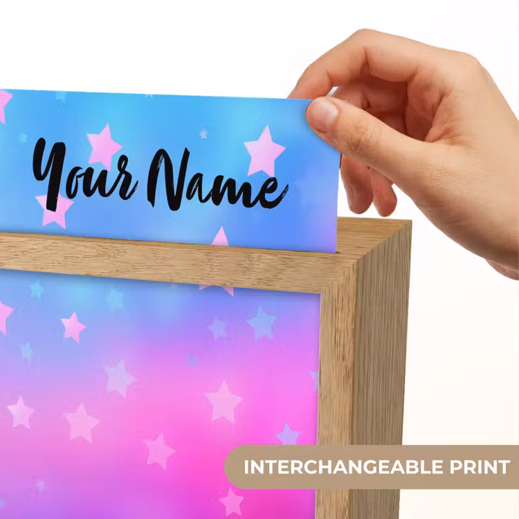 Sterren - Roze - Blauw Light Box met kabel (Kinderlampje) klein -USP_websiteprintEN