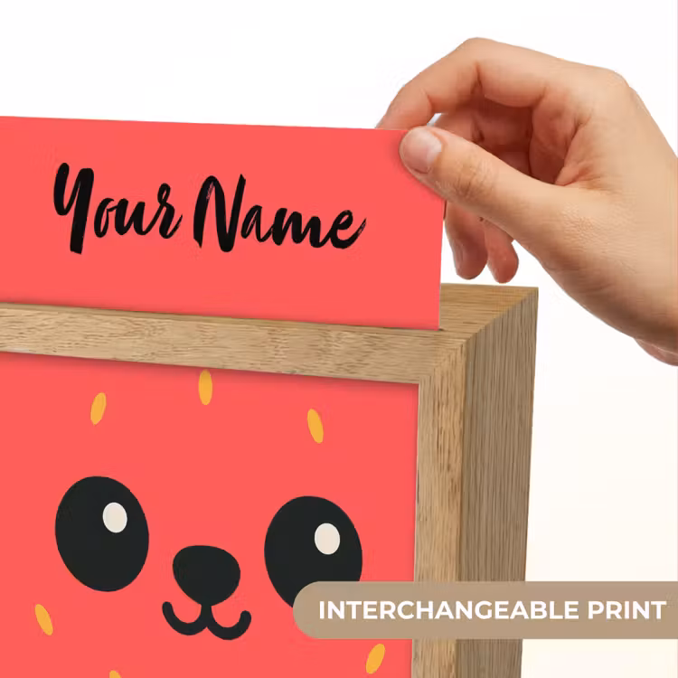 Aardbei - Gezichtje - Rood Light Box met kabel (Kinderlampje) klein -USP_websiteprintEN