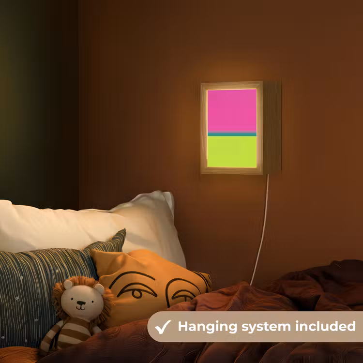 Strepen - Modern - Kleurrijk Light Box met kabel (Kinderlampje) klein -sfeer5_kind_EN