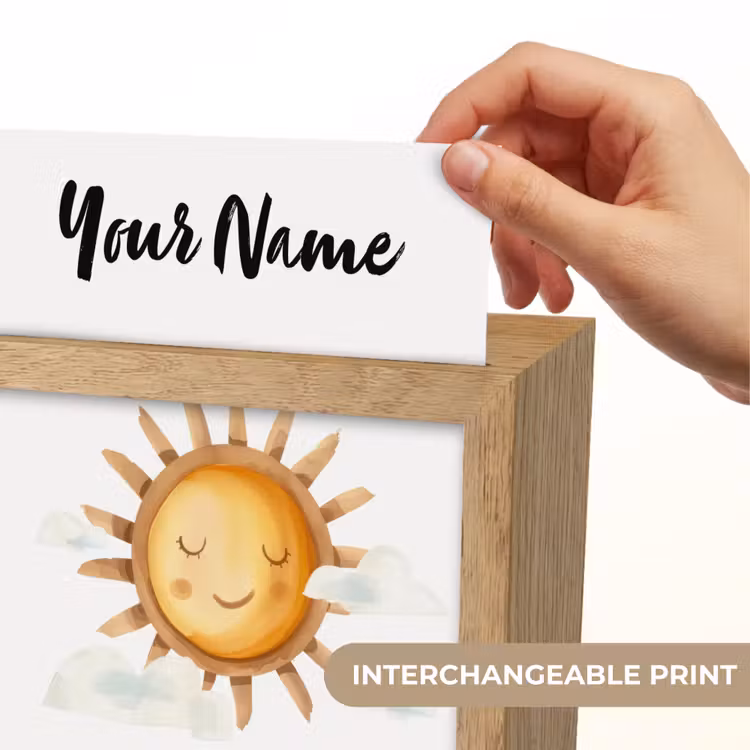 Zon - Wolken - Pastel kleuren Light Box met kabel (Kinderlampje) klein -USP_websiteprintEN