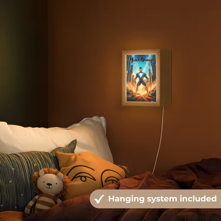 Superhelden - Kinderen - Jongens Light Box met kabel (Kinderlampje) klein -sfeer5_kind_EN