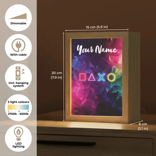 Symbolen - Game - Kleurrijk Light Box met kabel (Kinderlampje) klein -USP_EN
