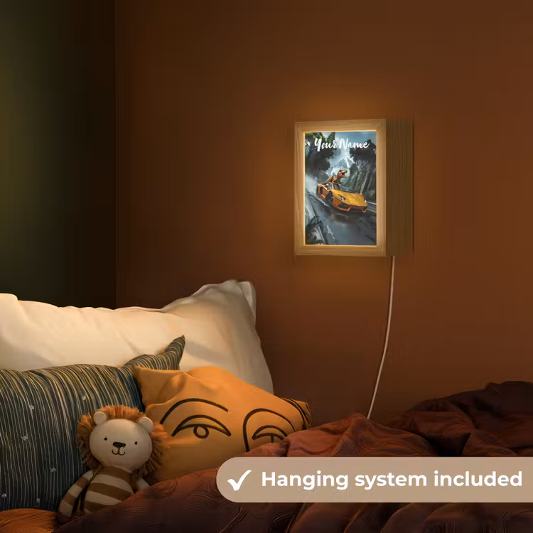 T-Rex - Auto - Regenwoud Light Box met kabel (Kinderlampje) klein -sfeer5_kind_EN