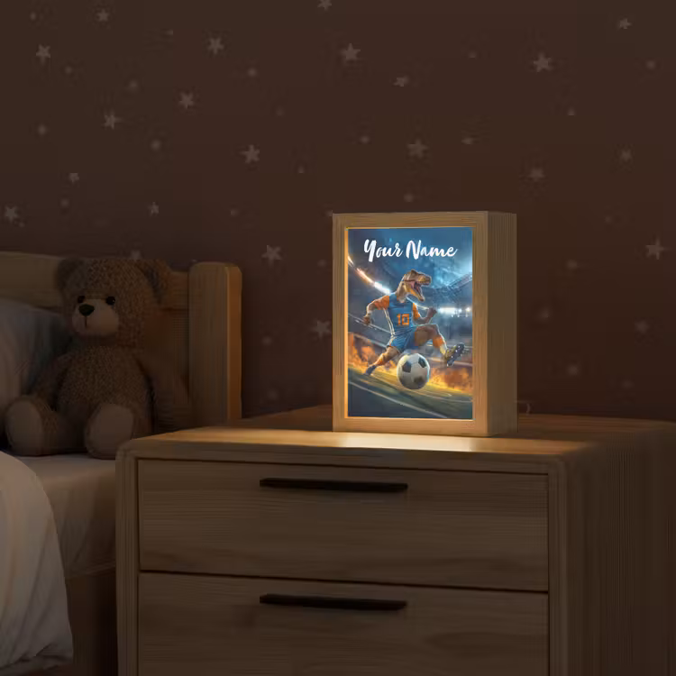 T-Rex - Voetbal - Stadion Light Box met kabel (Kinderlampje) klein -sfeer1_kind