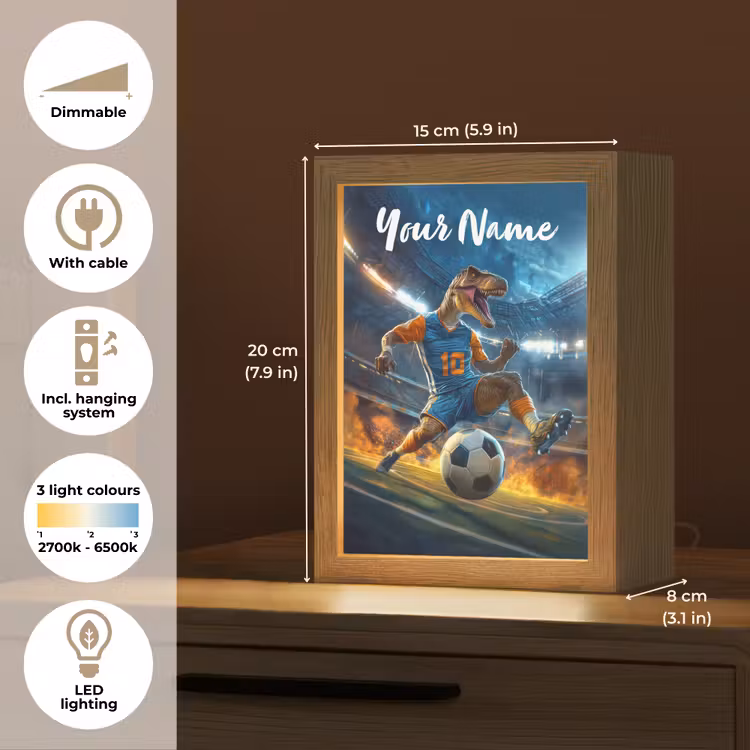 T-Rex - Voetbal - Stadion Light Box met kabel (Kinderlampje) klein -USP_EN