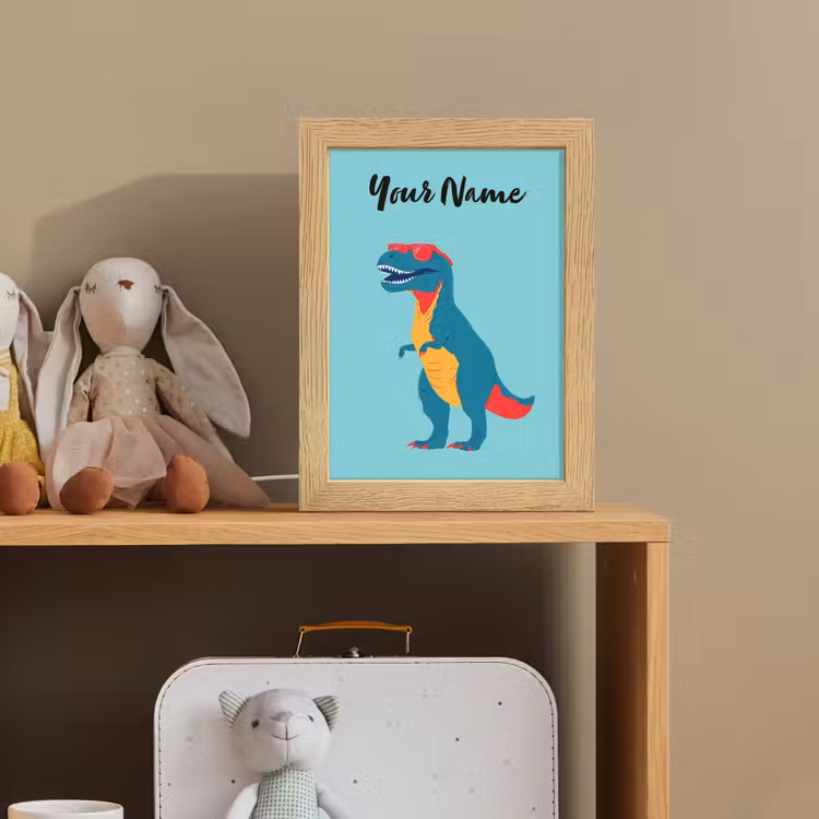 T-Rex - Zonnebril - Blauw - Glimlach Light Box met kabel (Kinderlampje) klein -sfeer2_kind