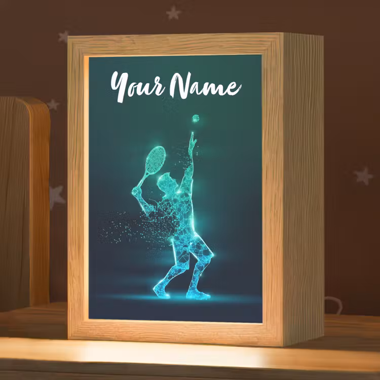 Tennis - Futuristisch - Sport - Neon Light Box met kabel (Kinderlampje) klein -zzz_3d_website