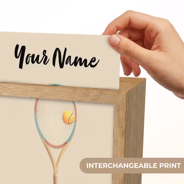 Tennisracket - Bal - Beige Light Box met kabel (Kinderlampje) klein -USP_websiteprintEN