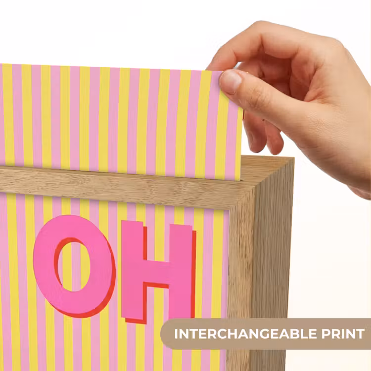 Tekst - Strepen - Roze Light Box met kabel (Kinderlampje) klein -USP_websiteprintEN