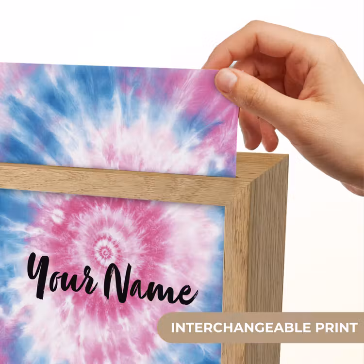 Tie dye - Abstract - Blauw - Roze Light Box met kabel (Kinderlampje) klein -USP_websiteprintEN